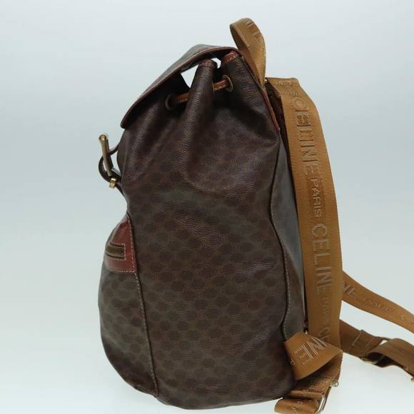 CELINE Macadam Canvas Backpack Brown Gold Auth ep5746 - Picture 4 of 16